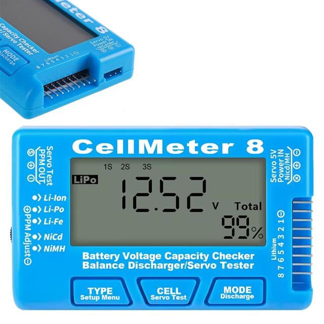 Pil Kapasite Voltaj Test Cihazı RC 1-8S Lipo Lityum NIMH