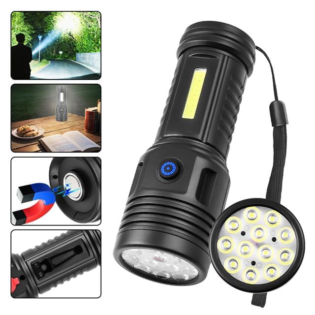 Plastik 4+2 Modlu Şarjlı 12 Ledli El Feneri