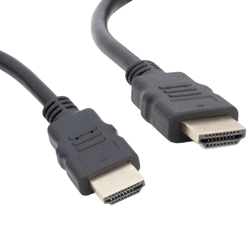 Пластиковый плоский черный HDMI-кабель 50 см в упаковке 