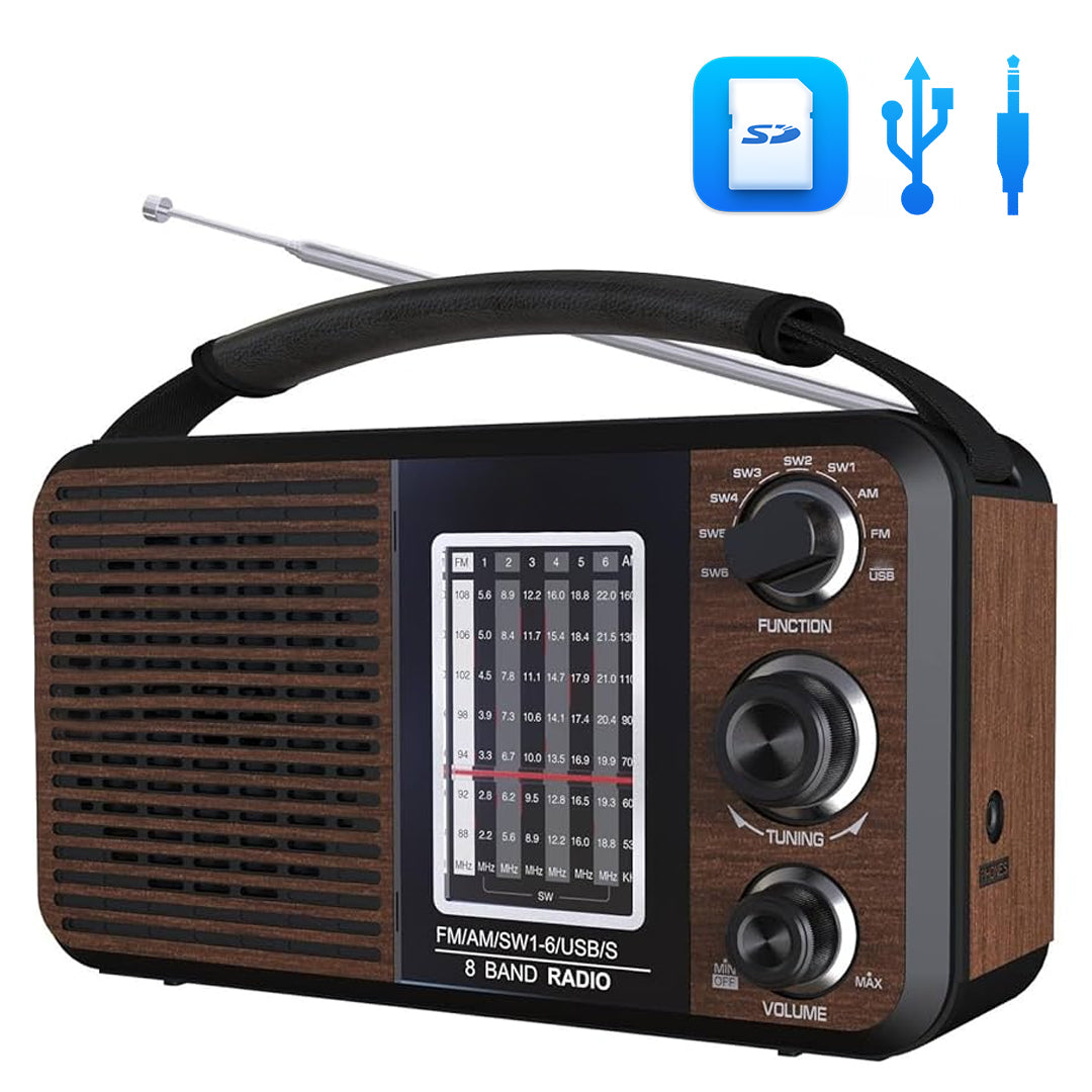 Портативное радио FM-usb-sd/mmc-aux 