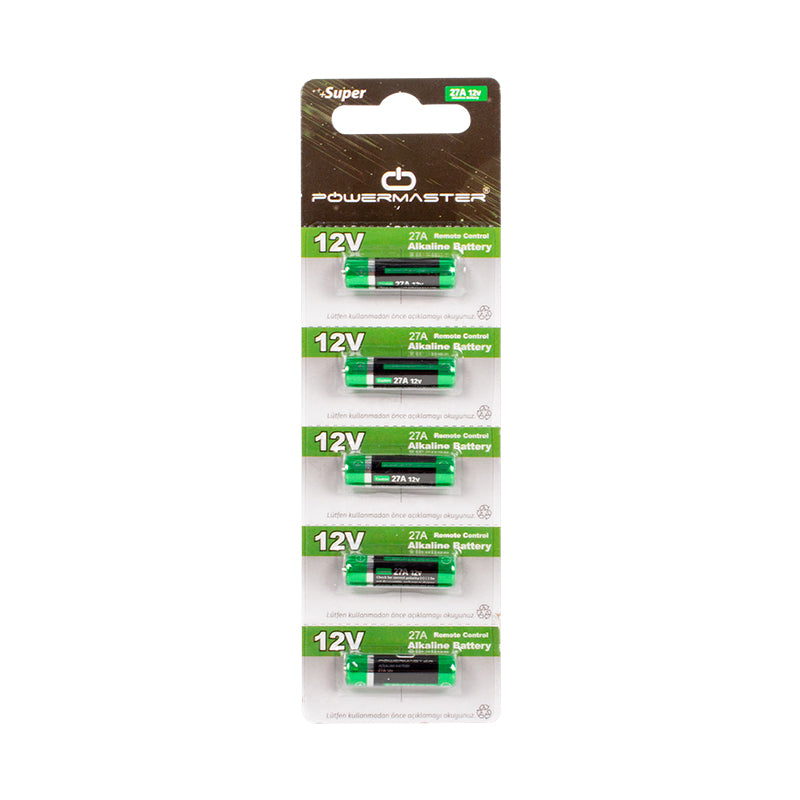 POWERCELL 27A 12 VOLT İNCE ALARM PİLİ