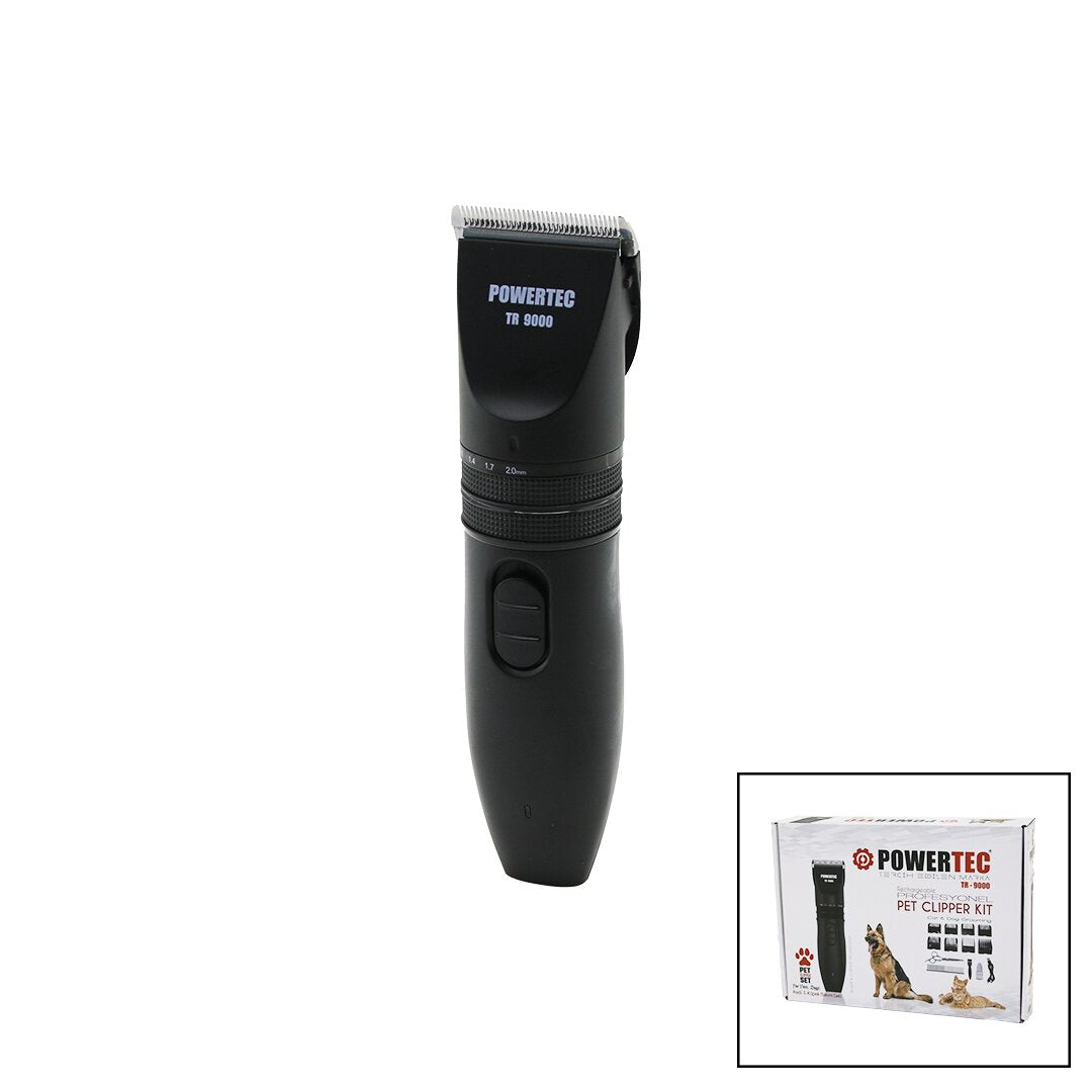 Набор для груминга кошек и собак Powertec Tr-9000, бритва с USB-зарядкой, металлическая расческа и ножницы, регулируемые, 0,8-1,1-1,4-1,7-2,0 мм