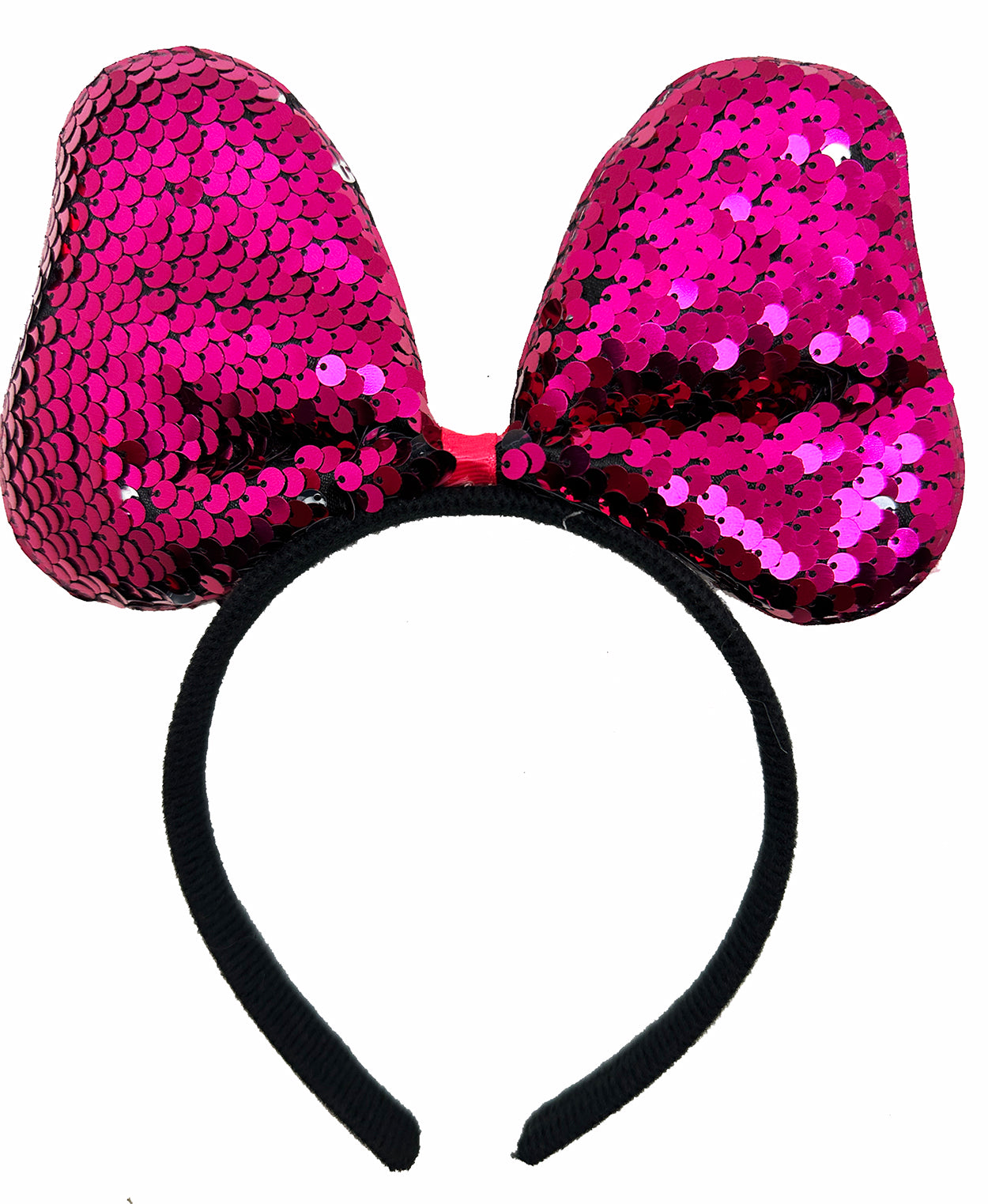 Праздничная корона-бантик с меняющимися цветами, фуксия, серебро, 20x16 см (4620)