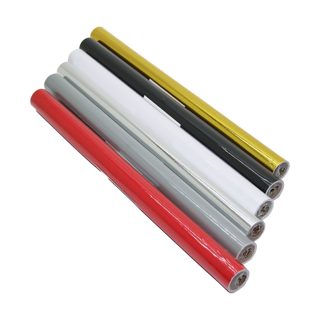 Цветные самоклеящиеся фольгированные обои 2м x 45см