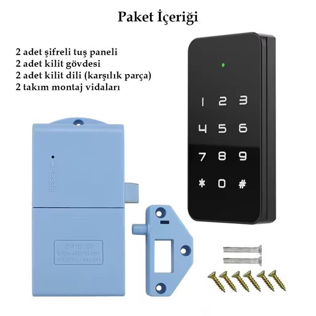 RFID Ve Tuş Panelli Dijital Elektronik Kapı Dolap Kilidi