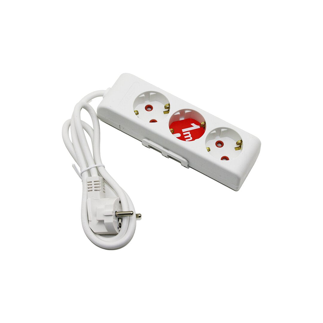Удлинительный кабель Ri-tech 3-way - 1 м - групповая розетка с заземлением 001 175 310002 01 00