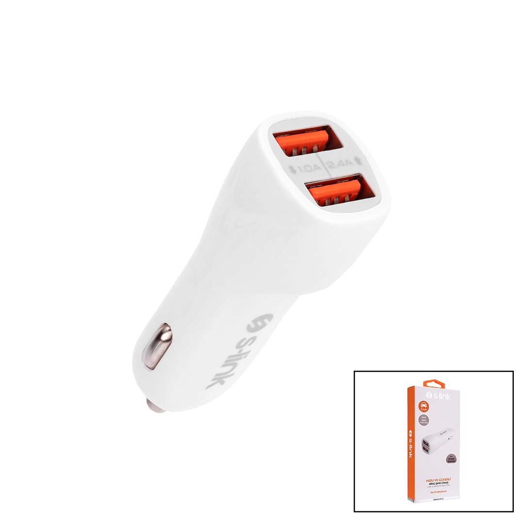 S-li̇nk IP-805 Dual Usb 2xusb Auto - Автомобильное зарядное устройство для прикуривателя 2.4 A