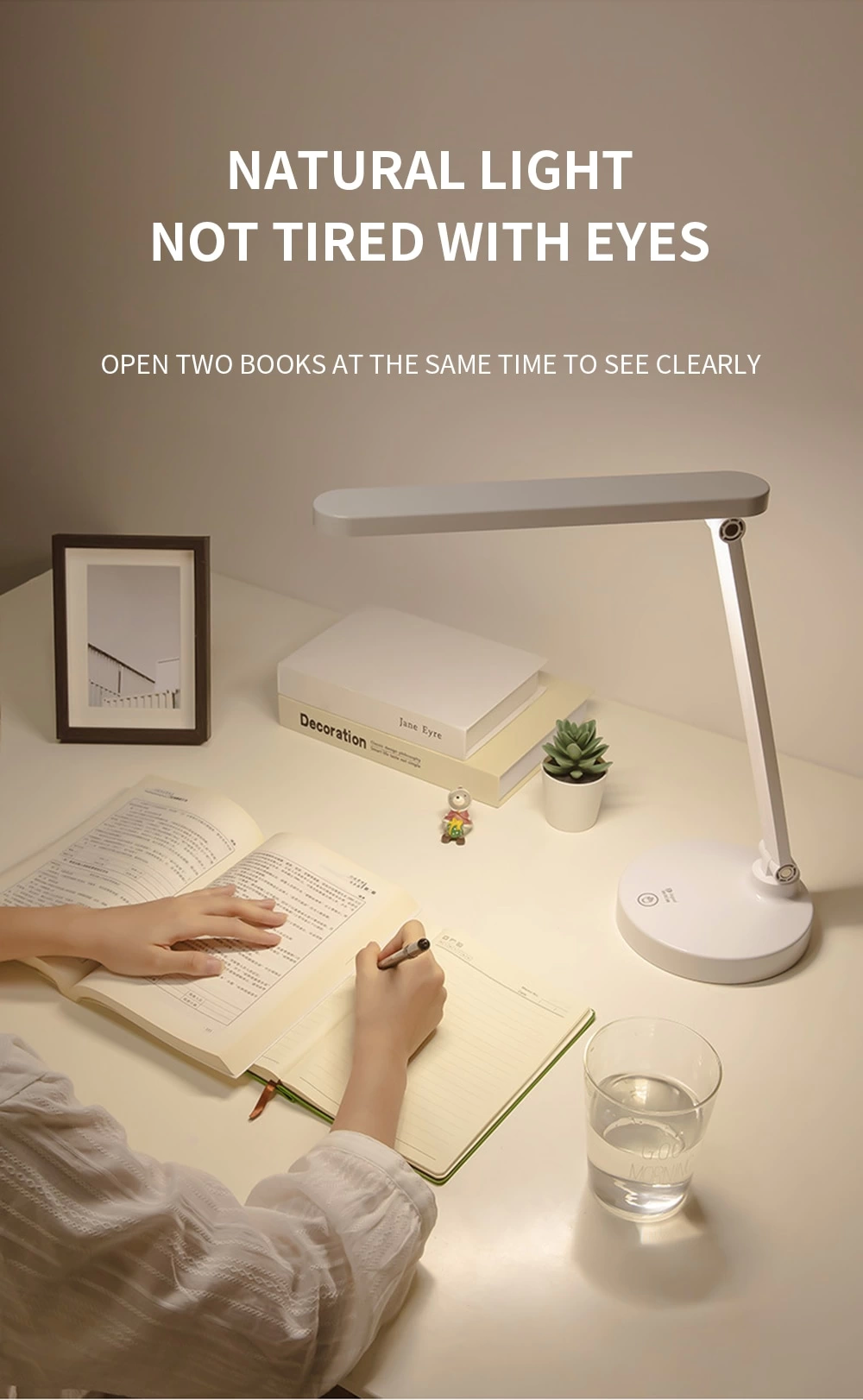 Şarjlı 40 Led Çalışma Okuma Işığı Kademeli Masa Lambası Ayarlanabilir Renk Tonu Ve Parlaklık Ps-191