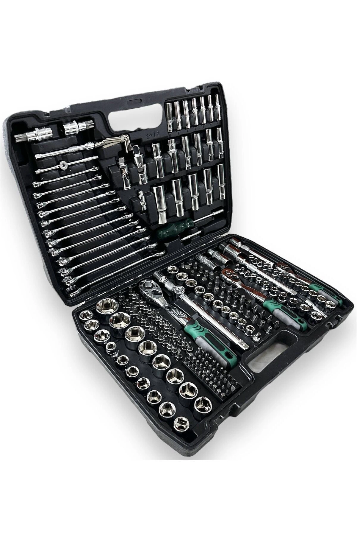 Tam Profesiyonel Germany 72 Diş Eğik Cırcır 216 Parça Lokma Takımı Oto Tamirci Tam Set 1/2-3/8-1/4