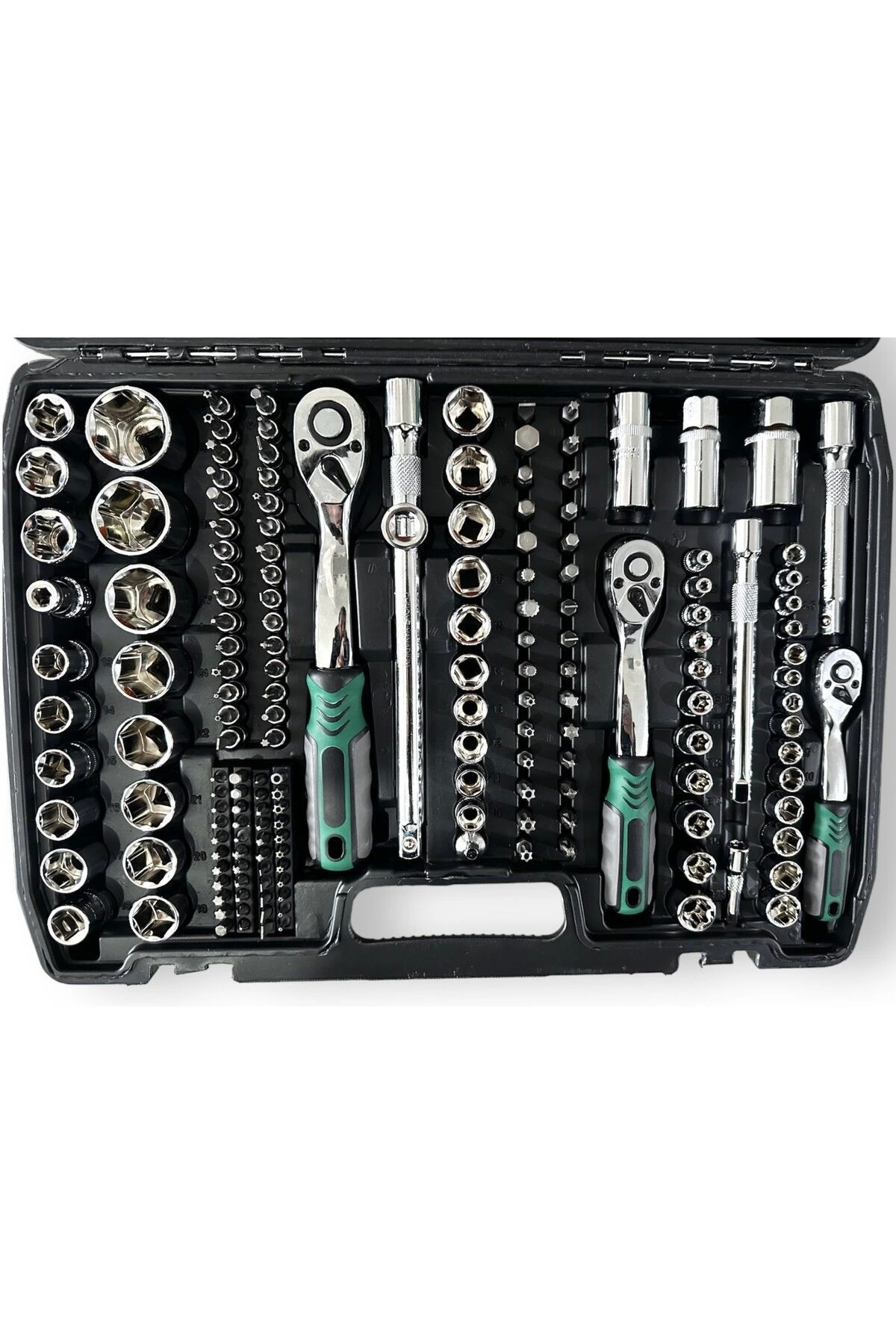 Tam Profesiyonel Germany 72 Diş Eğik Cırcır 216 Parça Lokma Takımı Oto Tamirci Tam Set 1/2-3/8-1/4