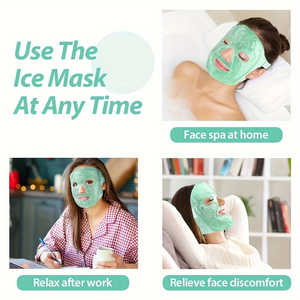 Terapi Jel Yüz Maskesi Soğuk Ve Sıcak Boncuklu Ayarlanabilir Maske