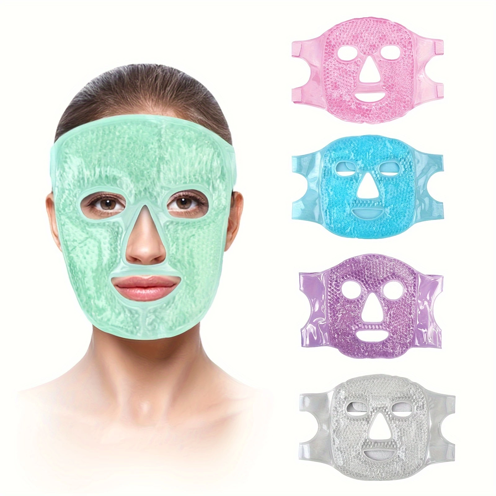 Terapi Jel Yüz Maskesi Soğuk Ve Sıcak Boncuklu Ayarlanabilir Maske