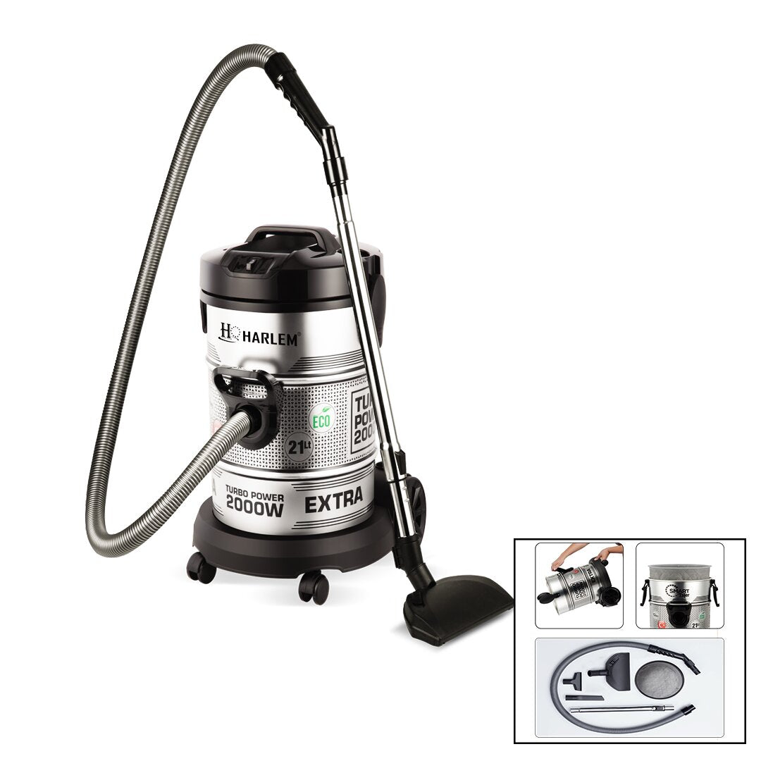 Torbasız - Kuru Vakumlu - Metal Kasa Elektrikli Süpürge 21Lt - 2850W Hsv-622Dvc (4620)