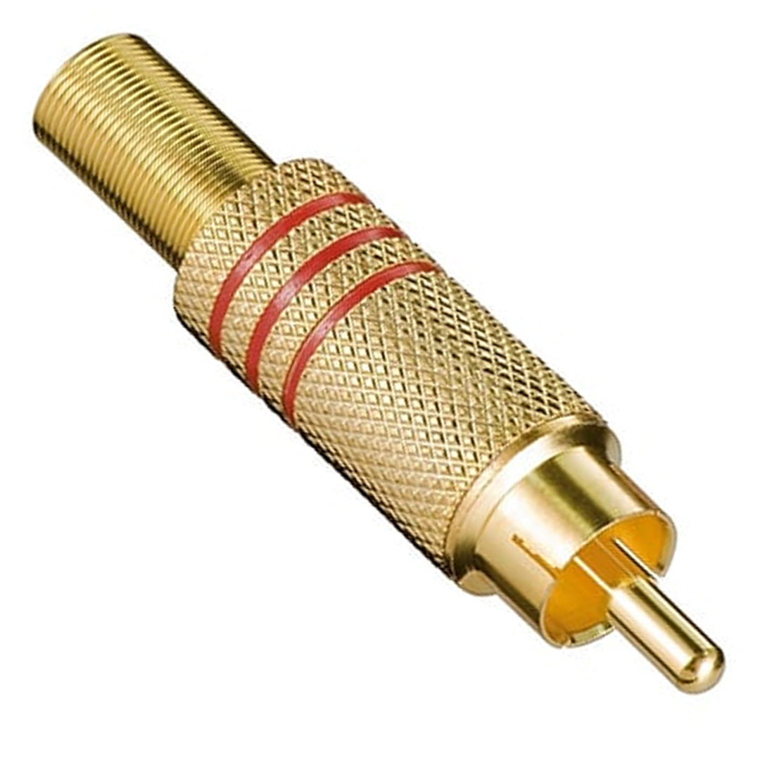 Разъем Tos RCA, металлический, золотой, мужской 