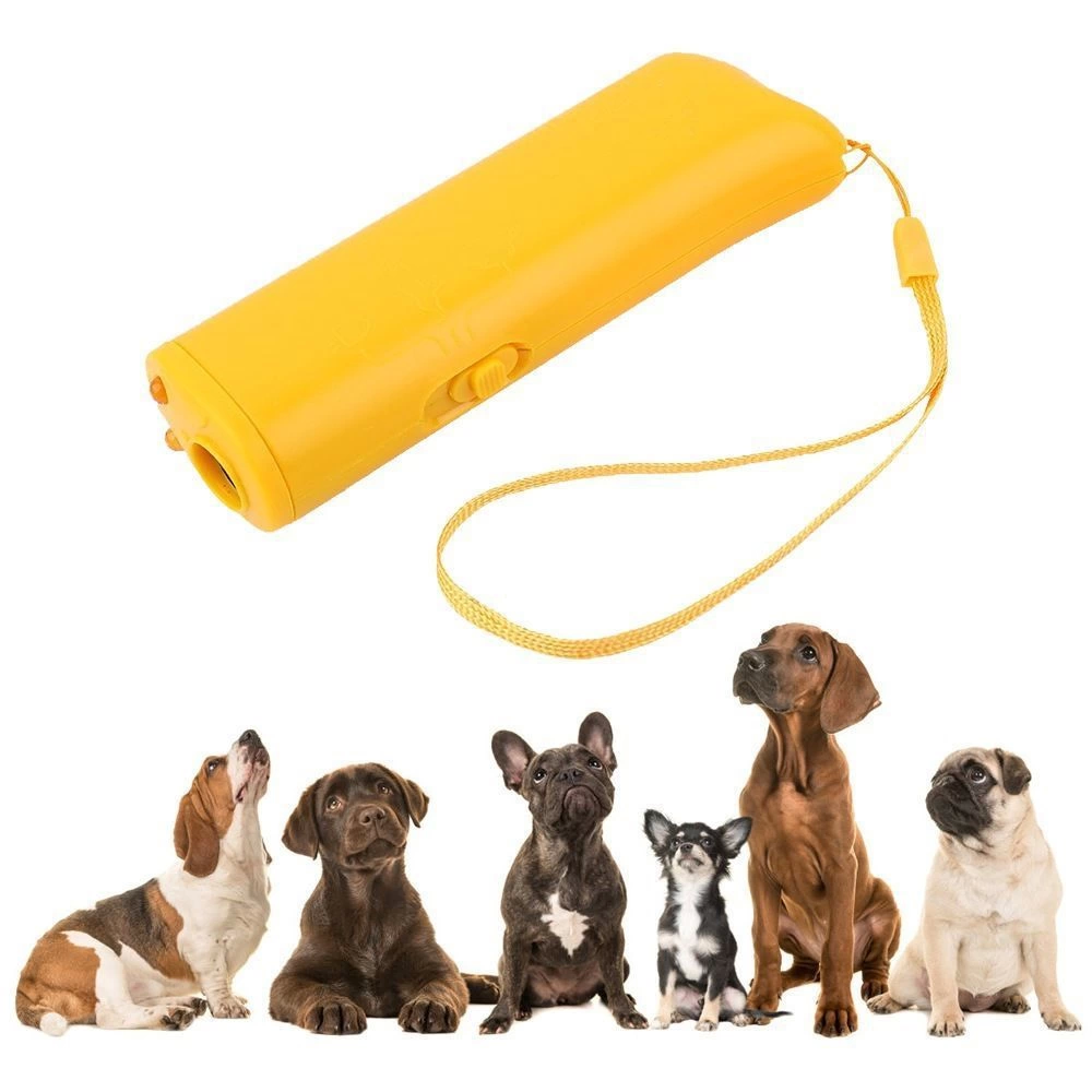 Ultrasonik Köpek Uzaklaştırıcı Cihaz – 150 Desibel, Ses Dalgasıyla Zararsız Koruma, Led Işıklı, Taş