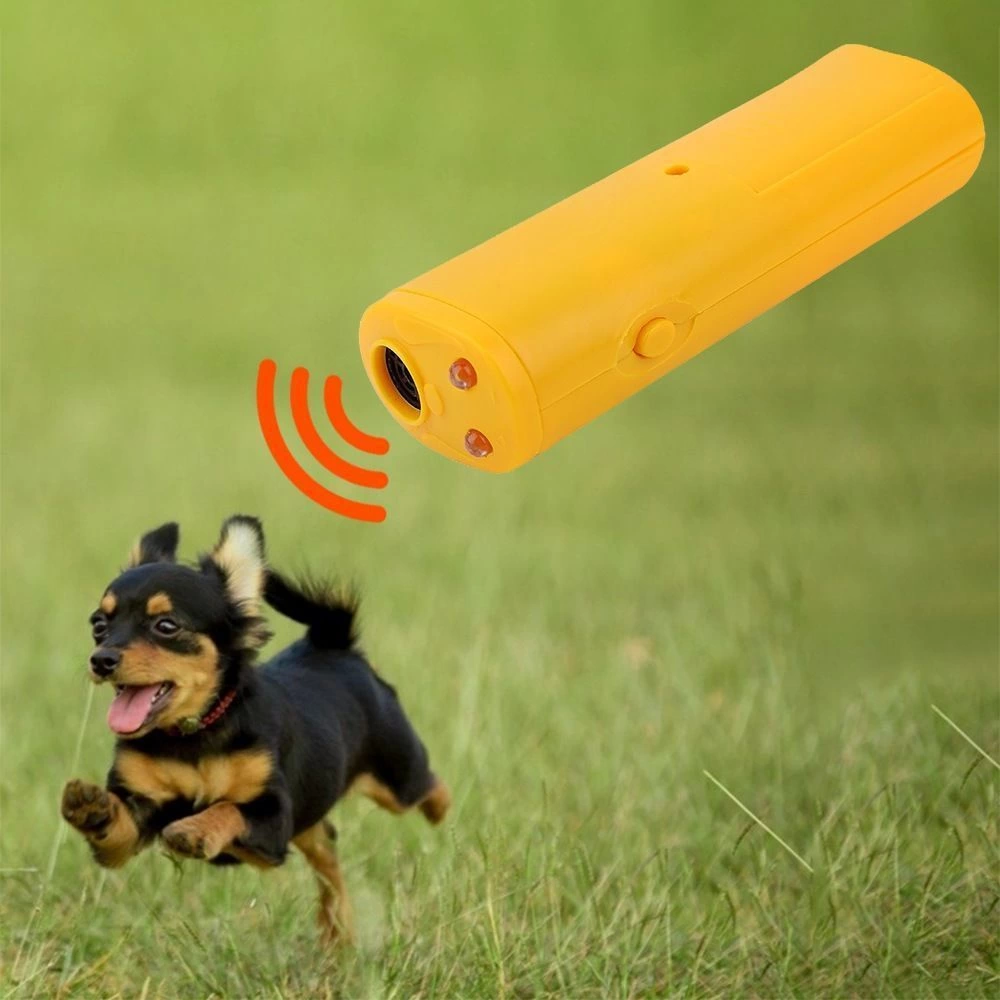 Ultrasonik Köpek Uzaklaştırıcı Cihaz – 150 Desibel, Ses Dalgasıyla Zararsız Koruma, Led Işıklı, Taş