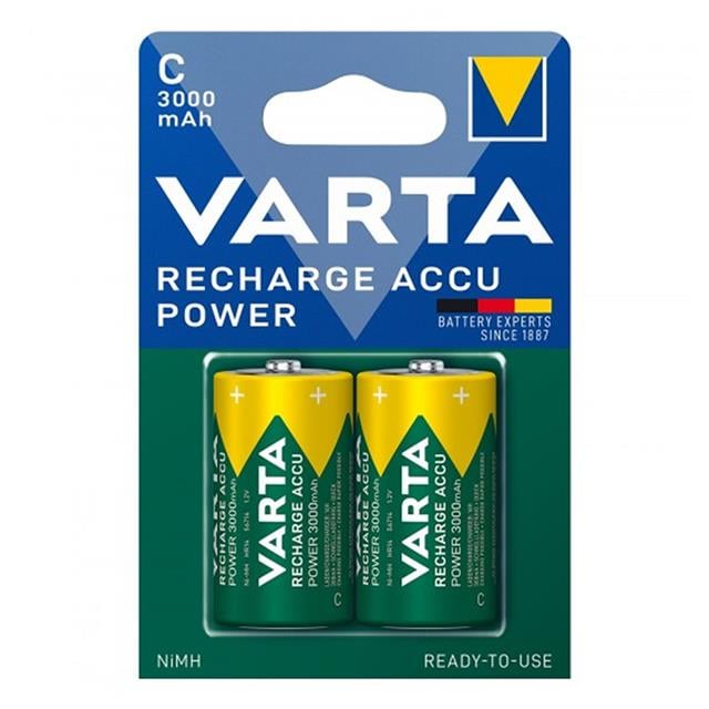 Varta HR14 3000mAh C Orta Boy 1.2 Volt Ni-Mh Şarjlı Pil 2Li Paket