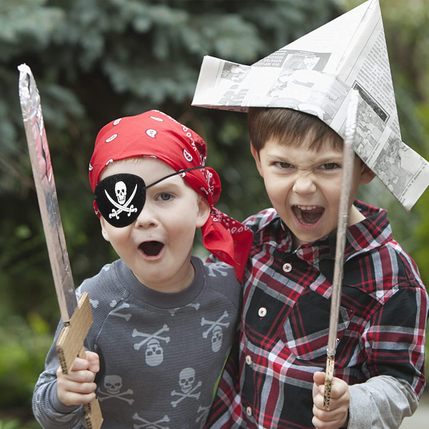 Кожаная пиратская маска для глаз Vınleks с резинкой