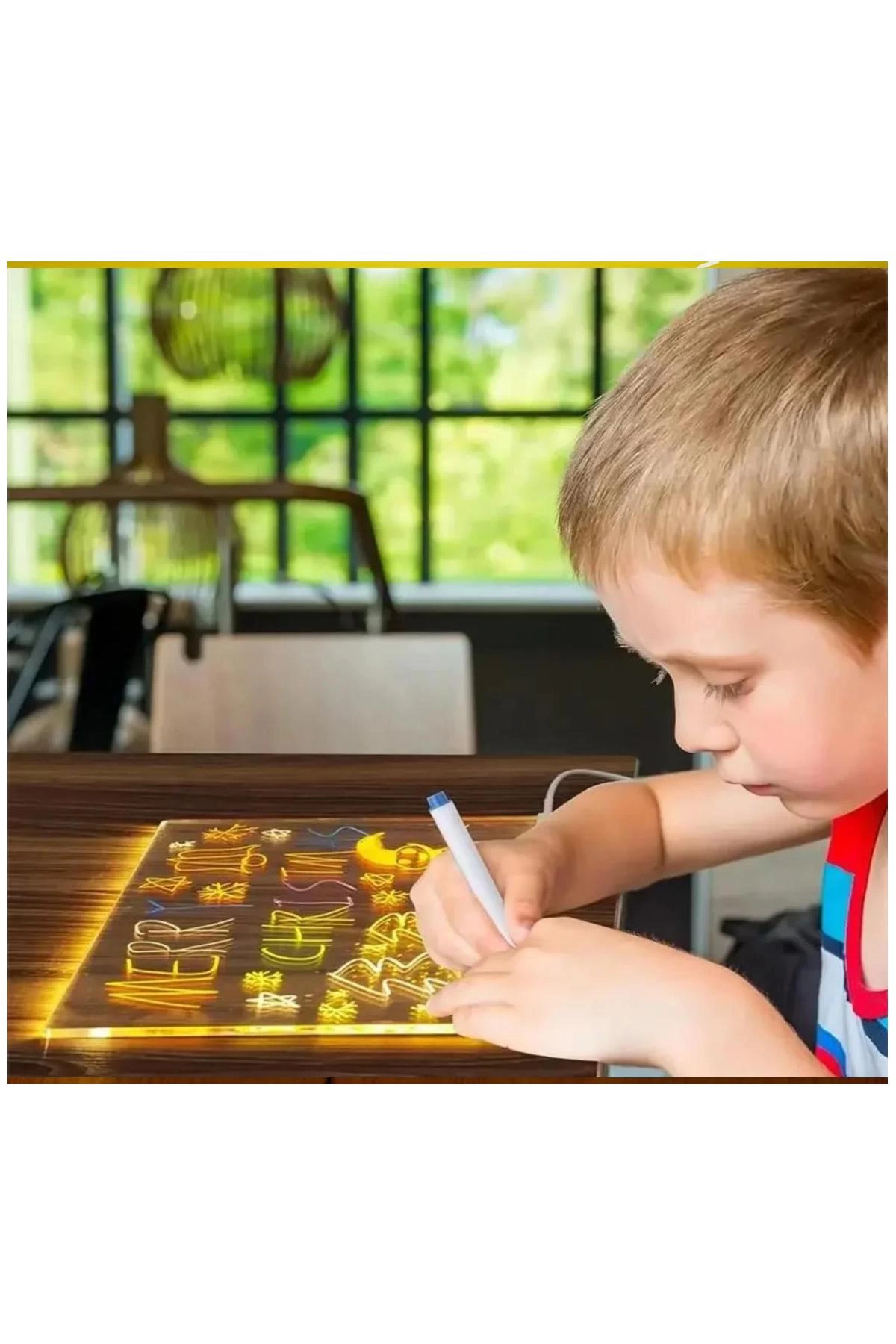 12 Inc Led Işıklı Çizim Tahtası Ayarlanabilir Stant Ve Kalemleri İle