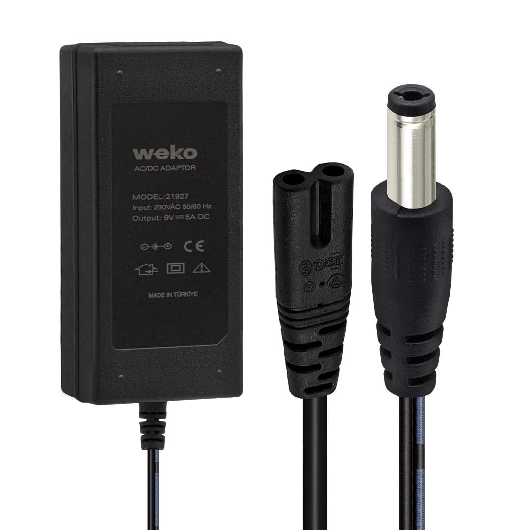9 Volt - 5 Amper 5.5*2.5 Uçlu Yerli Üretim Yazar Kasa/Pos Makinesi Masaüstü  Adaptör