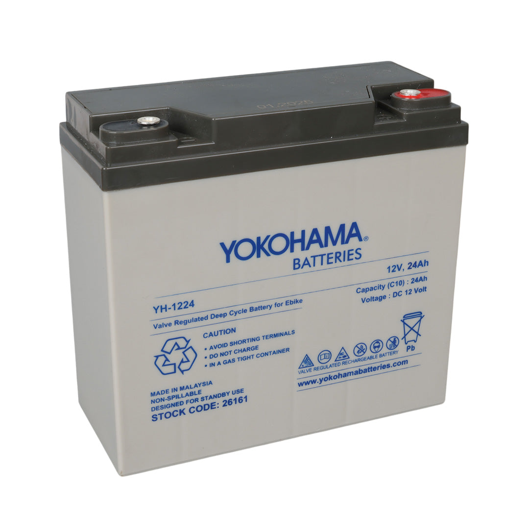 Аккумулятор для электровелосипеда Yokohama Yh-1224 12 Вольт - 24 Ампер 