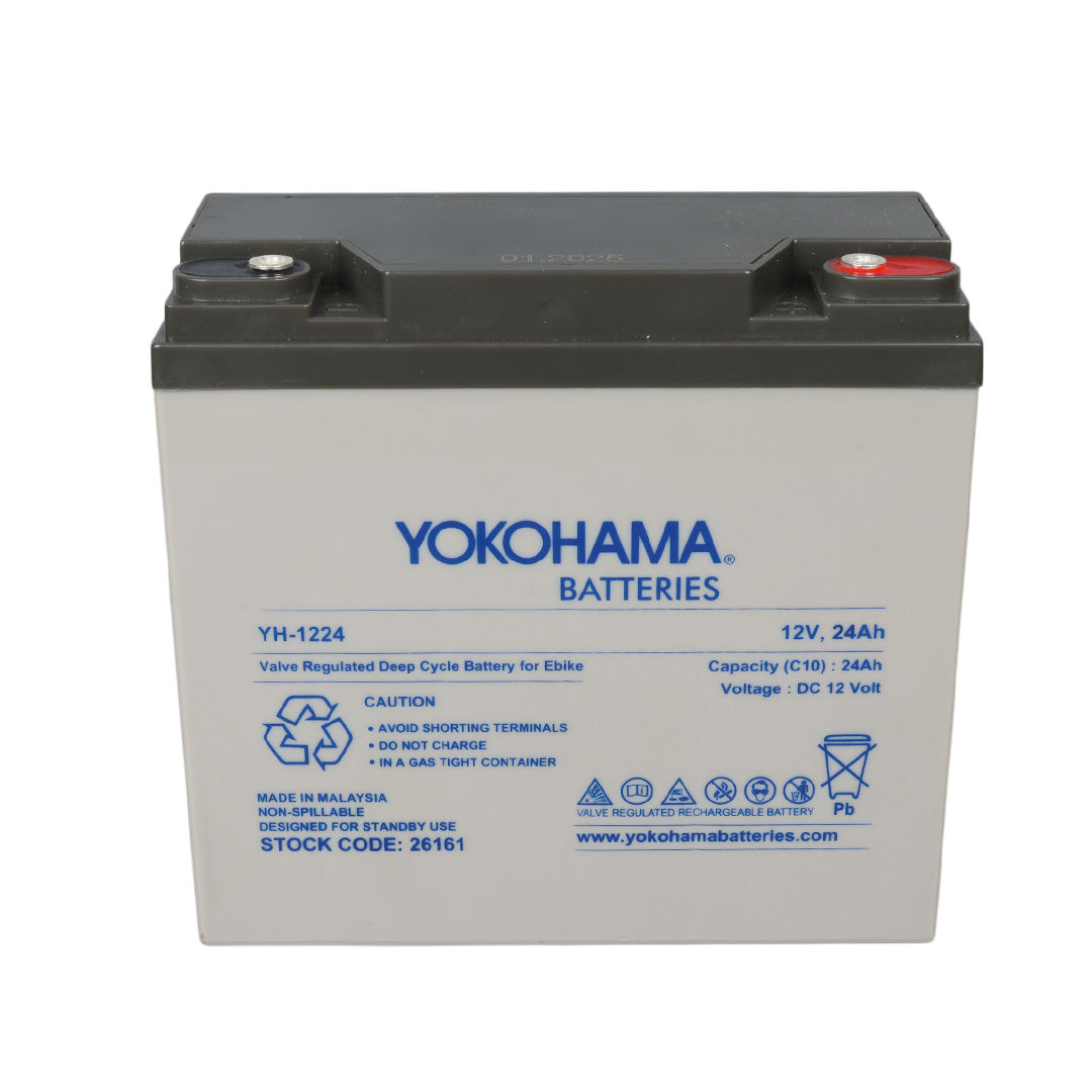 Аккумулятор для электровелосипеда Yokohama Yh-1224 12 Вольт - 24 Ампер 
