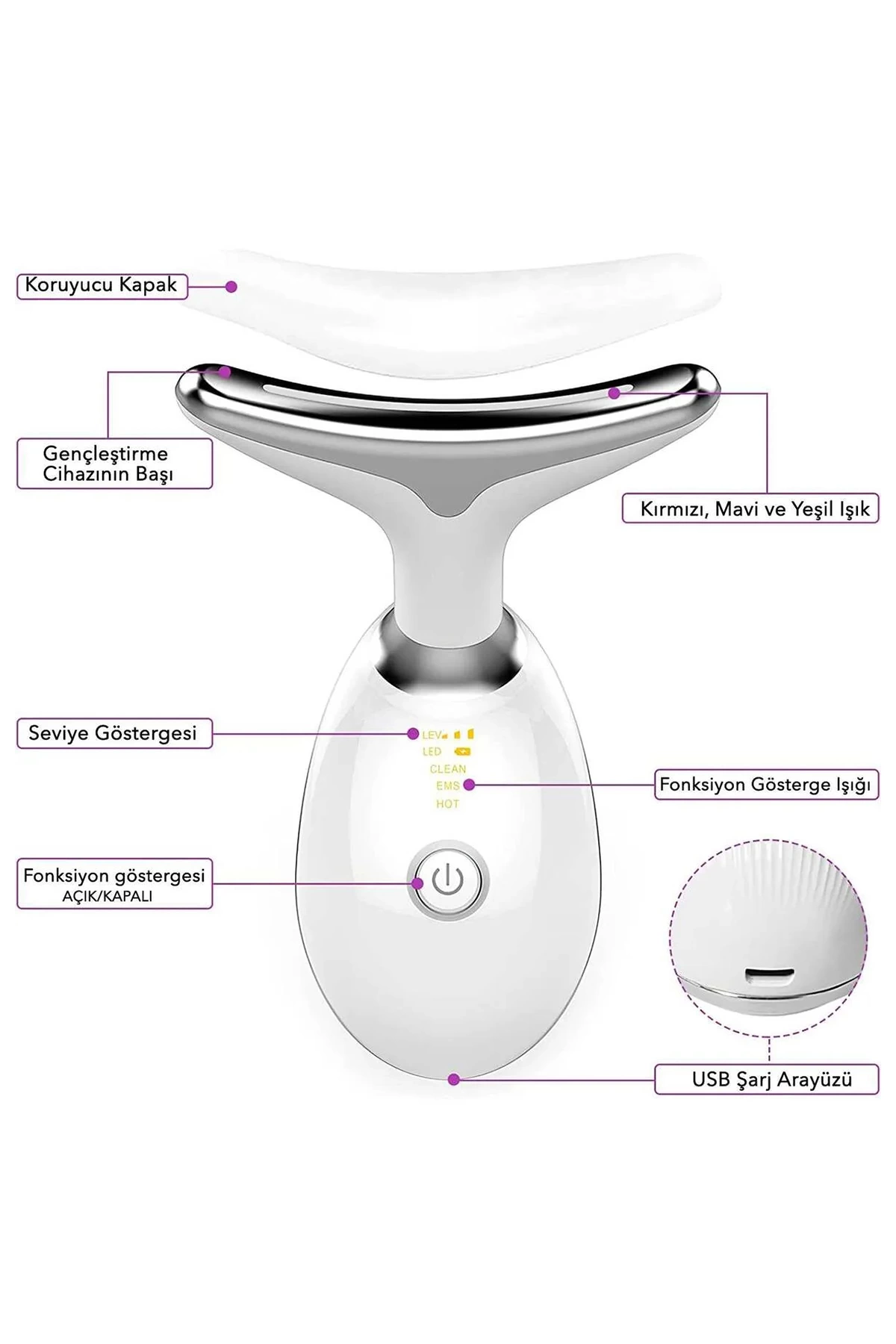 Yüz Ve Boyun Kırşıklık Giderici Ems Güzellik Cihazı
