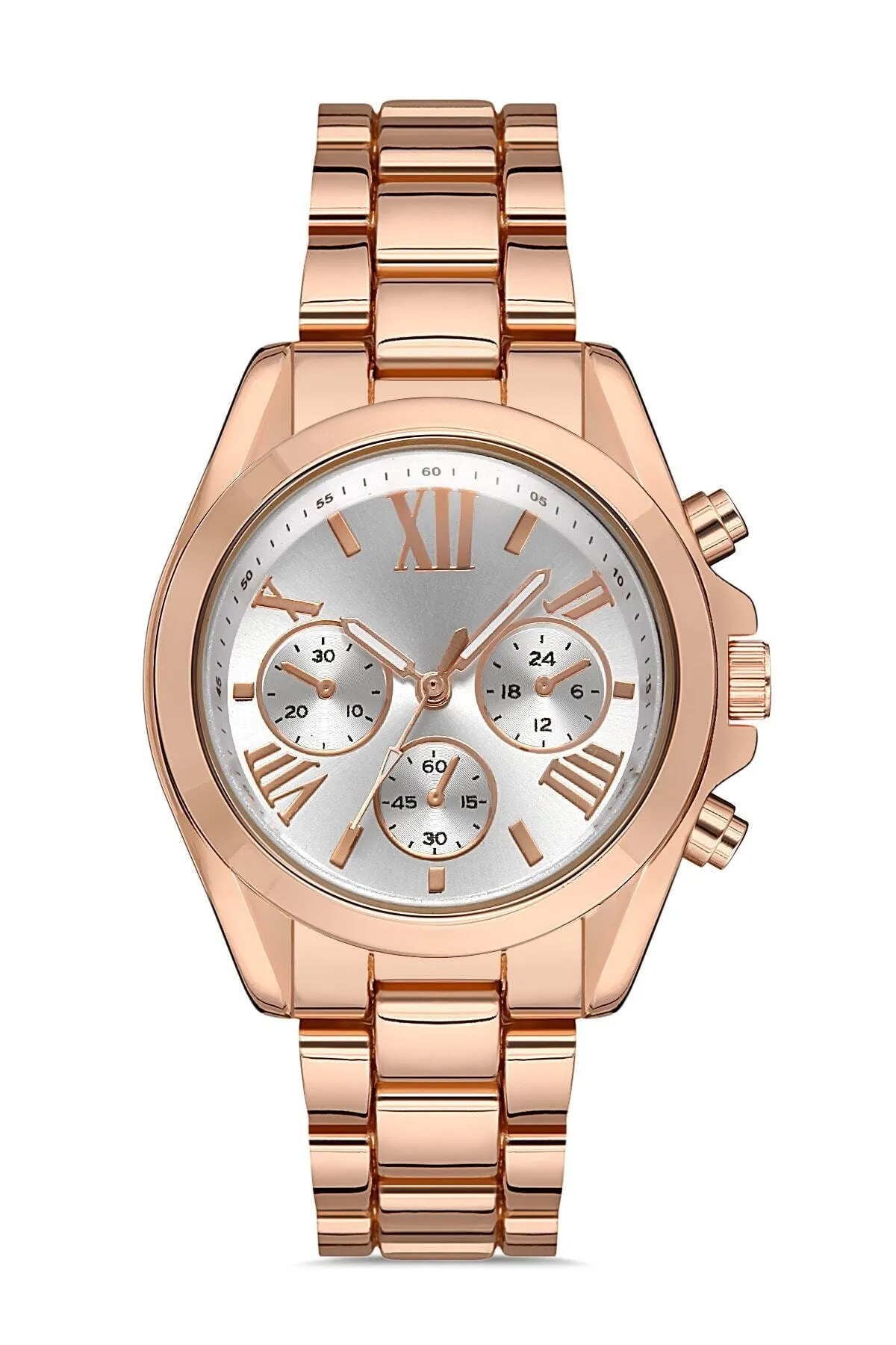 Zarif Ve Şık Özel Tasarım Roma Rakam Detaylı  Metal Bayan Kol Saati