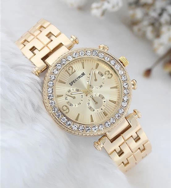 Zarif Ve Şık Özel Tasarım Zirkon Taşlı Metal Bayan Kol Saati