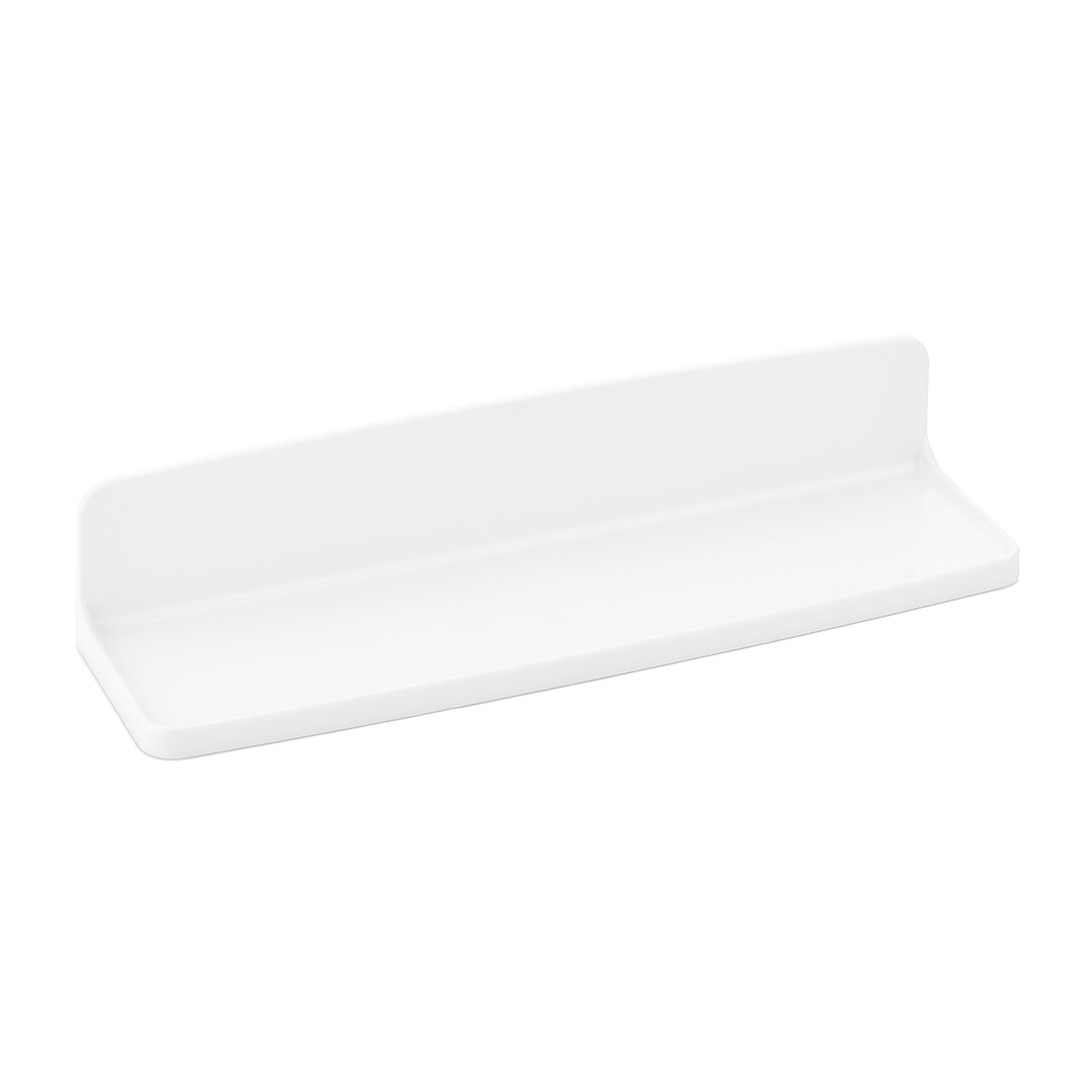 Полка Zen Shelf белая, твердый пластик, самоклеящаяся, настенная, 8 x 29,5 см
